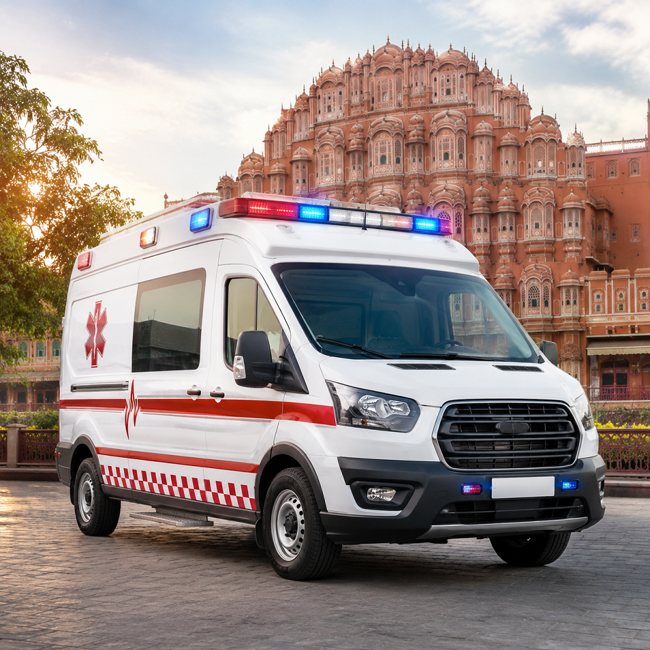 Funeral transportation ambulance service in Jaipur